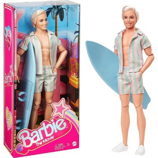 Barbie The Movie Κούκλα Ken Pastel Striped Beach Matching Set - HPJ97