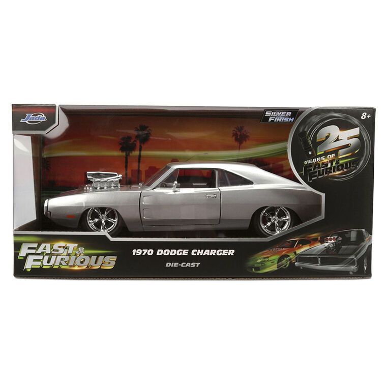 Jada Fast & Furious Diecast 1:24 25th Anniversary 1970 Dodge Charger - 9336804