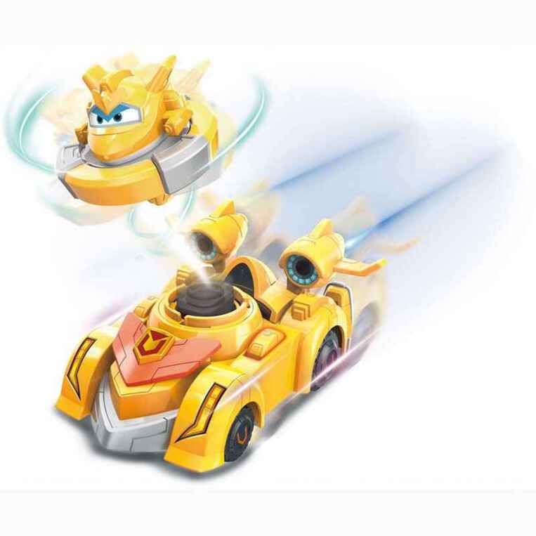 Super Wings Super Pet Free Wheel Vehicle - Spinning Golden Boy & Vehicle - 770331