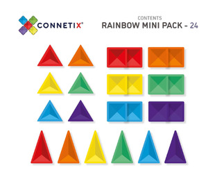 Connetix Rainbow Mini Pack Μαγνητικά Τουβλάκια Κατασκευών 24τμχ - CT-R-00024-MI