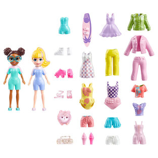 Polly Pocket - Νέες Κούκλες Με Μόδες Surf Sunset Fashion Pack - HRD61