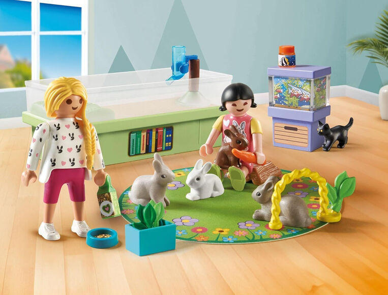 Playmobil My Life Starter Pack Παίζοντας Με Τα Κουνελάκια - 71753