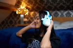 Squishmallows Tatiana The Dragon – Λούτρινα Aσύρματα Παιδικά Ακουστικά Με Μικρόφωνο - 122227