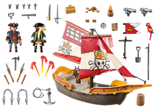 Playmobil Pirates Πειρατική Γαλέρα "Ο Βασιλιάς των Πειρατών" - 71418