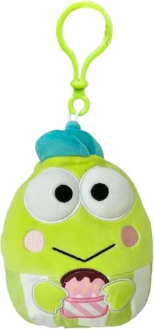 Squishmallows: Sanrio Keroppi With Ice Cream Λούτρινο Μπρελόκ - SQSN00267