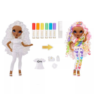 Rainbow High Colour & Create Fashion Doll - Purple Eyes/Curly Hair - 594147EUC