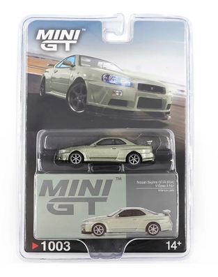 Mini GT Nissan GT-R (R34) V-Spec II Nur Millenium Jade - MGT01003BL