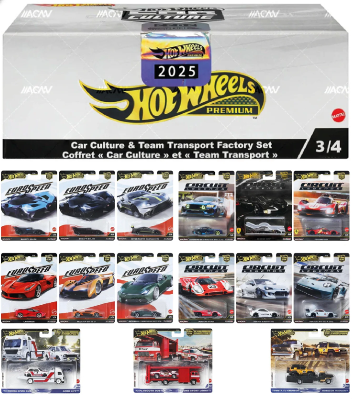 Hot Wheels Car Culture & Team Transport Factory Box Set - JFM07