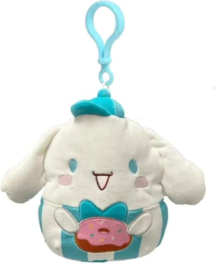 Squishmallows: Sanrio Cinnamoroll With Donut Λούτρινο Μπρελόκ - SQSN00265