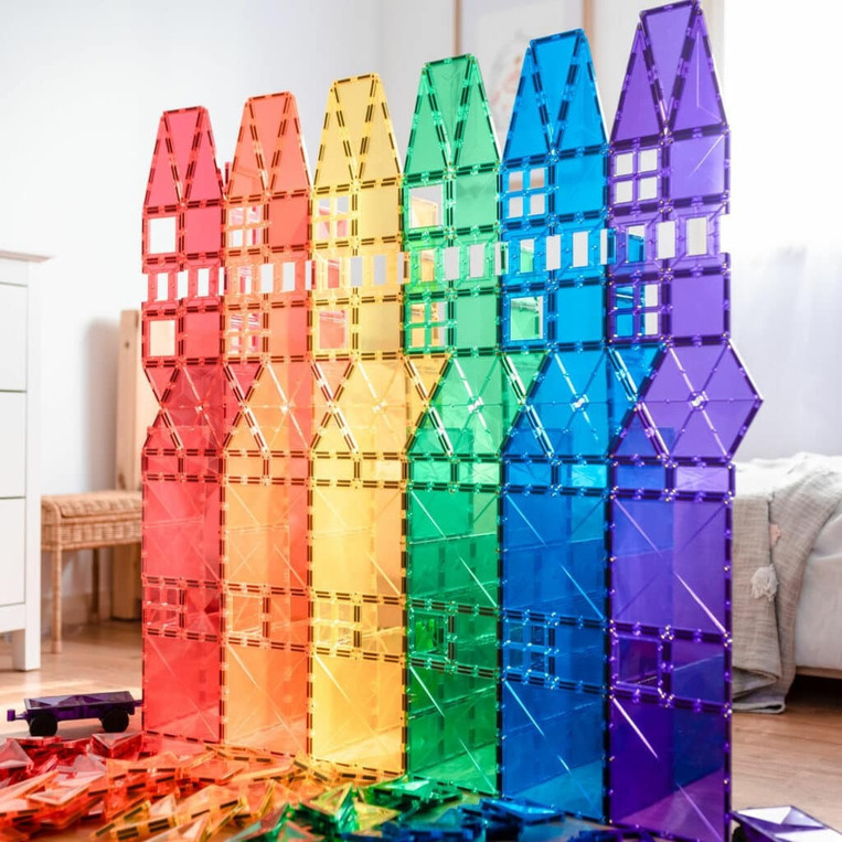 Connetix Magnetic Tiles Rainbow Rainbow Mega Pack 212 Pieces - CT-R-00212-ME