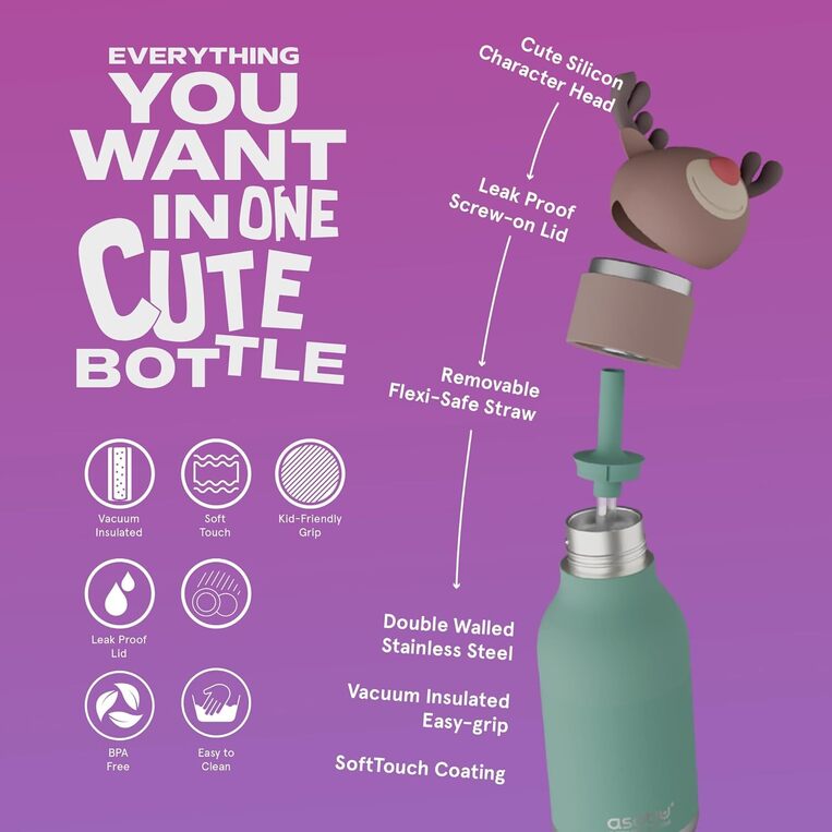 Asobu Bestie Bottle Ανοξείδωτο Μπουκάλι Θερμός 460ml Reindeer - GRAF05482