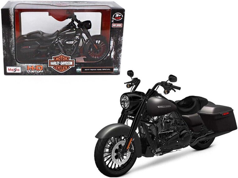 Maisto 2017 Harley Davidson King Road Special Black Motorcycle Model 1/12 - 48/32336