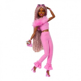 Barbie Deluxe Fashionistas Mε Ροζ Φόρμα Kαι Κοτσιδάκια - HYV28