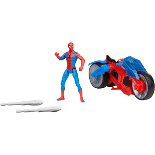 Marvel Spider-Man Web Blast Cycle Kids Playset with Poseable Spider-Man - F6899