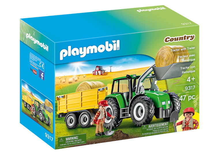 Playmobil Country Τρακτέρ Με Ρυμουλκόμενη Καρότσα - 9317