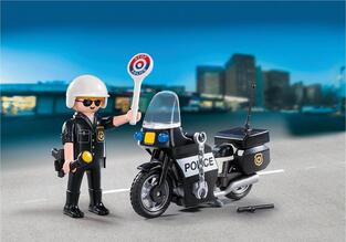 Playmobil Βαλιτσάκι Αστυνόμος Με Μοτοσικλέτα - 5648