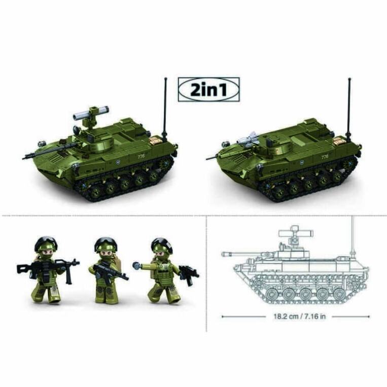 Sluban Building Set BMD-2S 2-in-1 Tank - M38-B1250