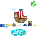 DohKins Clay Pirate Ship Playset & Pirate - 123088EUC