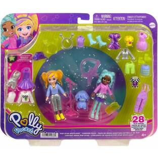 Polly Pocket Νεα Κουκλα Με Μοδες Μεγαλο Pack Pop Star Spotlight (HNF51) - HKV97