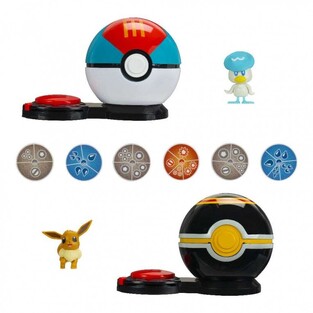 Pokemon Surprise Attack Poke Ball Game with 2 Figures Eevee & Quaxly - PKW4182