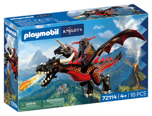 Playmobil Knights Μαύρος Δράκος και Ιππότης - 72114