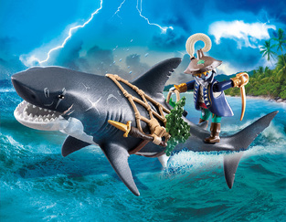 Playmobil Pirates Πειρατής Με Γιγαντιαίο Καρχαρία - 71793