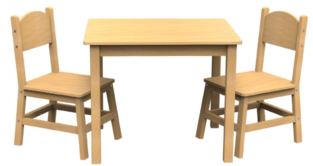 Ξύλινο Παιδικό Τραπέζι & Καρεκλάκια - TK362