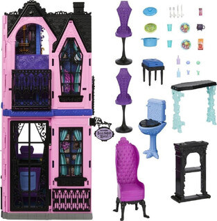 Monster High Boo-Tique Hotel Doll House With Spooky Surprises in Every Room And 13+ Accessories - JBF16