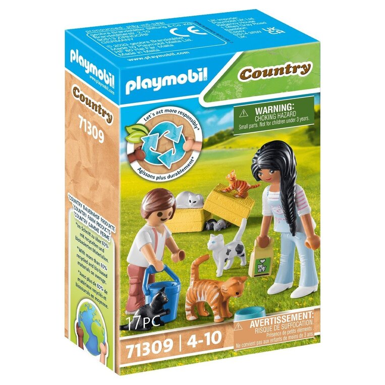 Playmobil Country Οικογένεια Με Γατούλες - 71309