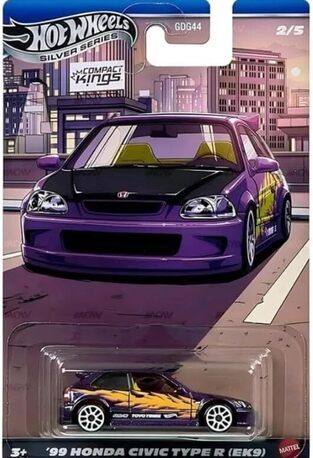 Hot Wheels Silver Series Compact Kings '99 Honda Civic Type R (EK9) - JKX57