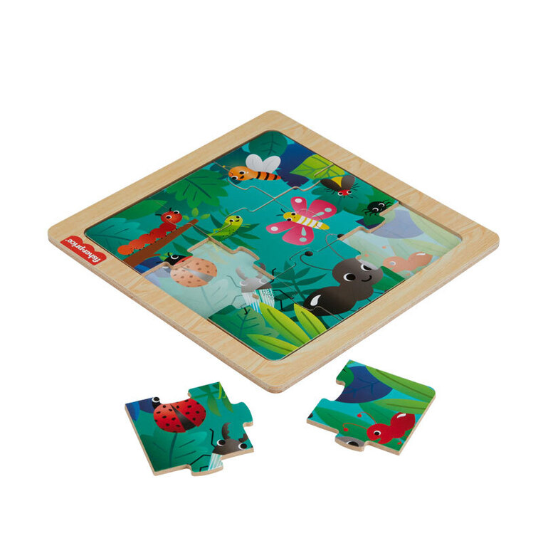 Fisher Price Μίνι Ξύλινο Παζλ Jungle - HXV19