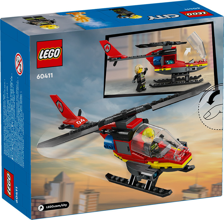 Lego City Fire Rescue Helicopter - 60411
