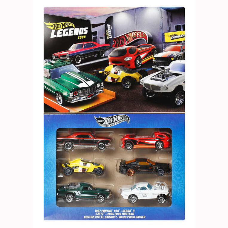 Hot Wheels Silver Series 6-Pack Die-Cast Vehicles Hot Wheels Legends - JBY78