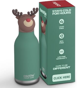 Asobu Bestie Bottle Ανοξείδωτο Μπουκάλι Θερμός 460ml Reindeer - GRAF05482