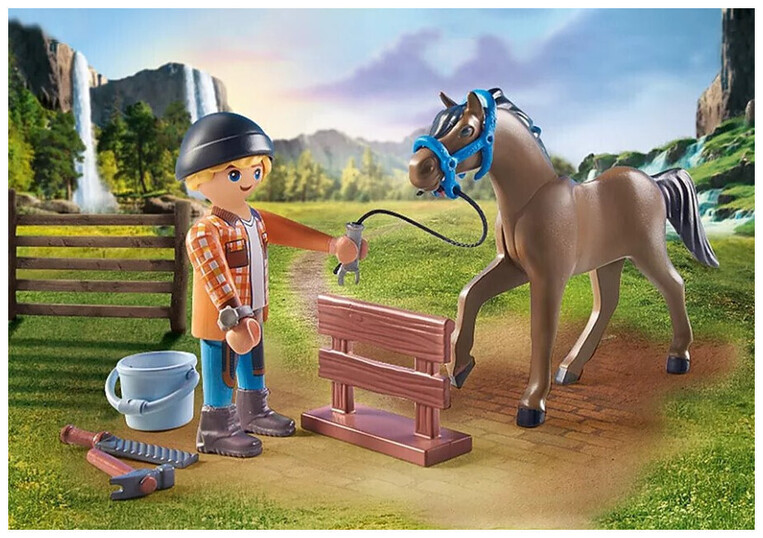 Playmobil Horses Of Waterfall Ο Πεταλωτής Ben Με Το Άλογο Achilles - 71357