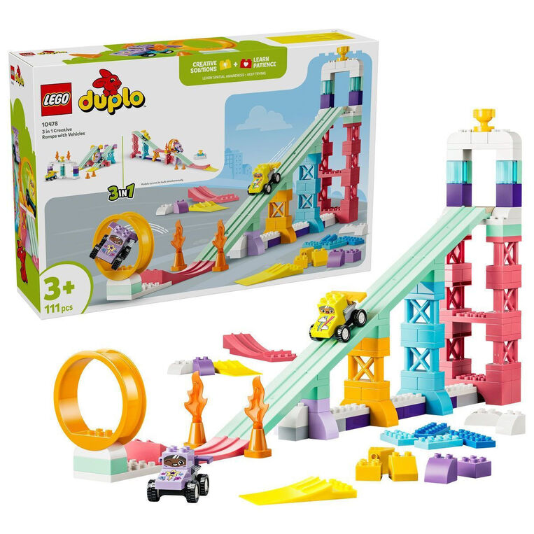 LEGO Duplo 3 in 1 Creative Ramps with Vehicles - 10478