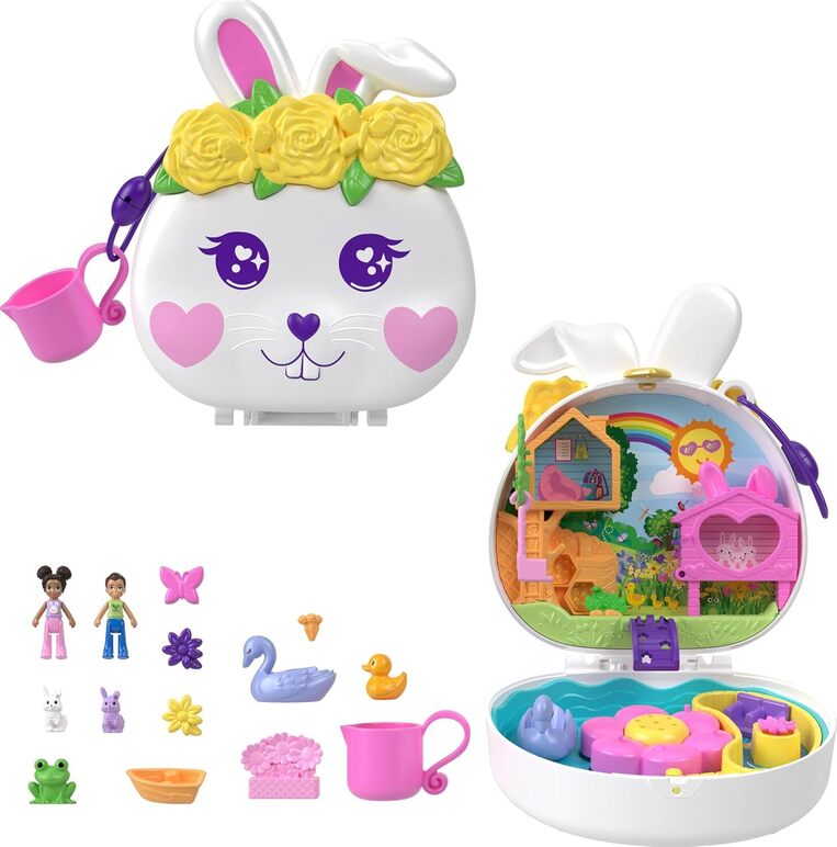 Polly Pocket Flower Garden Bunny Compact - HKV36
