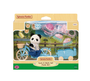 Sylvanian Families Cycle and Skate Set Panda Girl - Σετ Ποδήλατο Και Καρότσα Κοριτσάκι Πάντα - SF5652