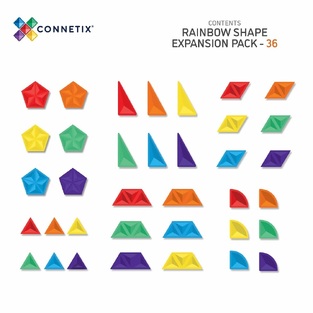 Connetix Rainbow Shape Expansion Pack Μαγνητικά Τουβλάκια Κατασκευών 36τμχ - CT-R-00036-SE
