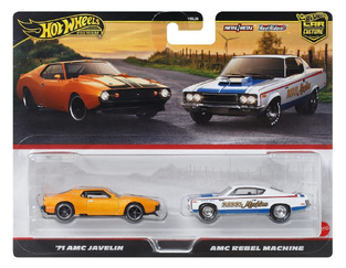 Hot Wheels Premium 2-Pack Car Culture '71 AMC Javelin & AMC Rebel Machine - JBL06