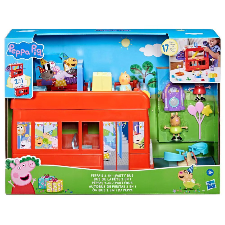 Peppa Pig: Peppas 2-In-1 - Party Bus Playset - F8881