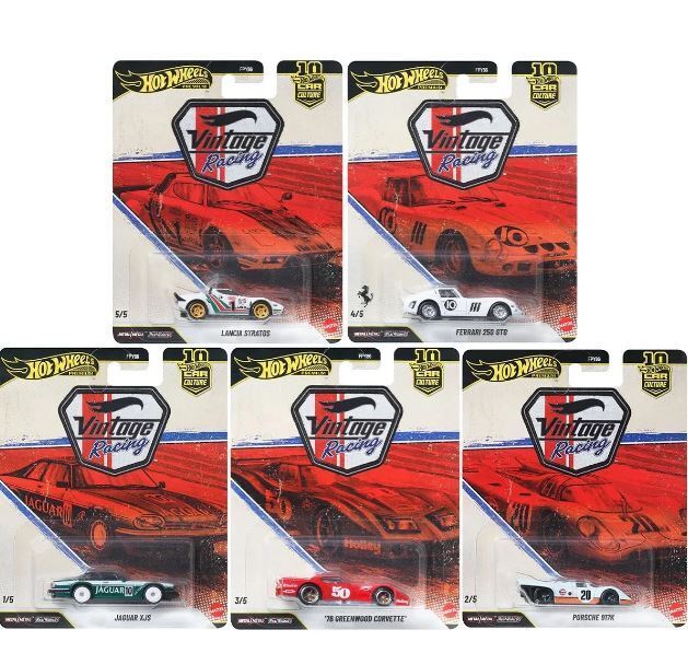 Hot Wheels Premium Vintage Racing set of 5 - FPY86-976-T