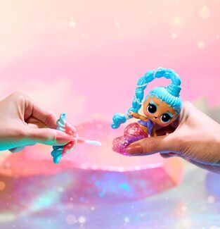 LOL Surprise Mermaids Makeover Magic Tots with DIY Wearable Lip Gloss - 596301EUC