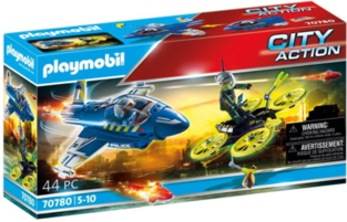Playmobil Καταδίωξη Drone Από Αστυνομικό Τζετ - 70780