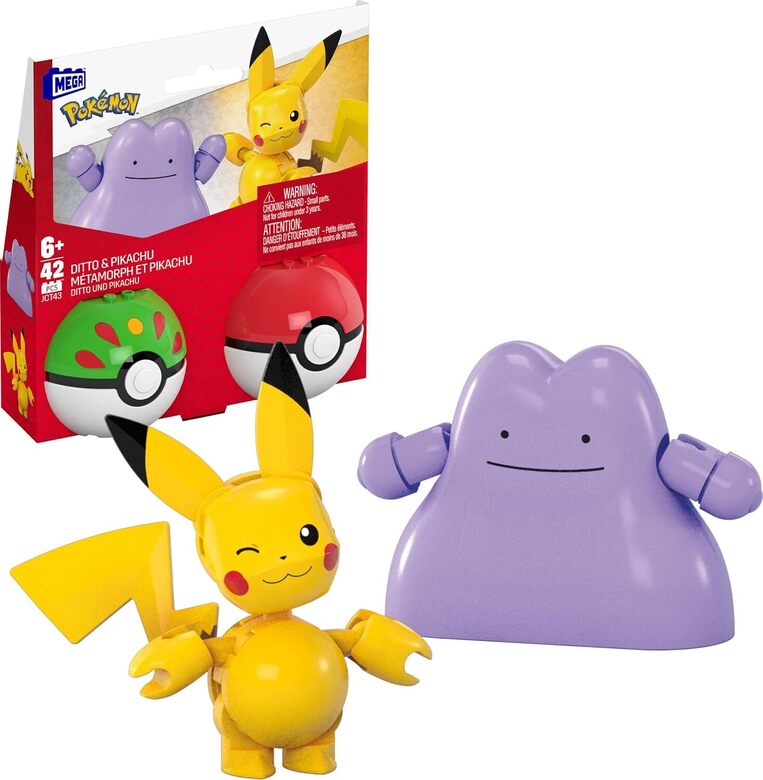 MEGA Pokémon Poké Ball 2-Pack - Pikachu And Ditto - JCT43