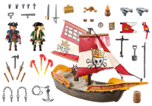 Playmobil Pirates Πειρατική Γαλέρα "Ο Βασιλιάς των Πειρατών" - 71418