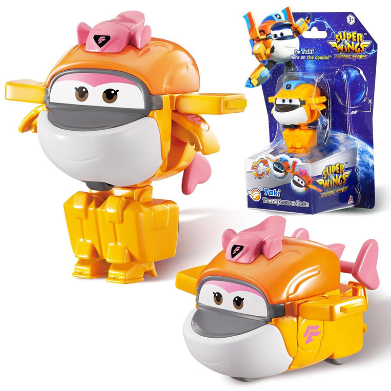 Super Wings Electric Heroes Transform A Bot Taki - 780058