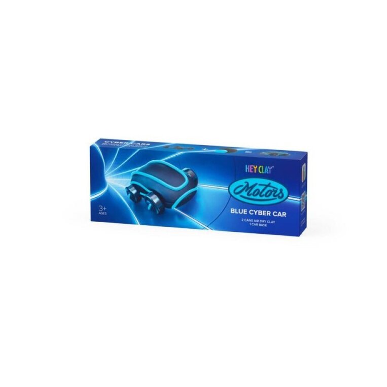 Hey Clay Μπλε Cyber Car με 2 Βαζάκια Πηλό - 440064