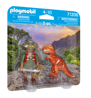 Playmobil Dinos Duopack Εξερευνητής Και T-Rex - 71206