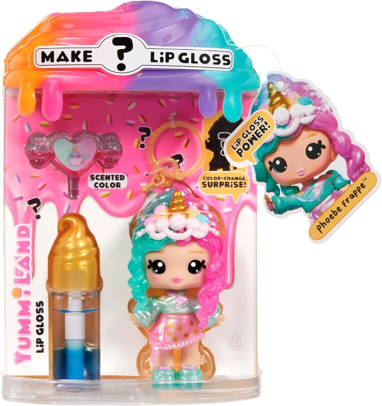 Yummiland Lip Gloss Doll: Mystery Color Change - Phoebe Frappe - 546085EUC